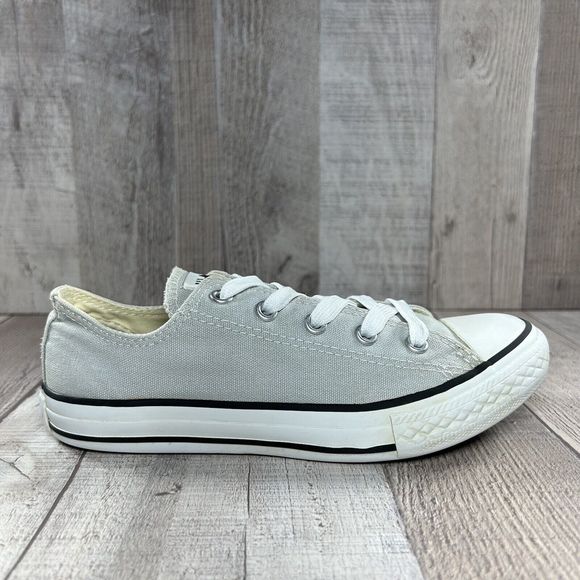 Converse Pre School Chuck Taylor All Star Lo Ox Trainers Shoes Gray Size 2 Youth - Picture 8 of 14